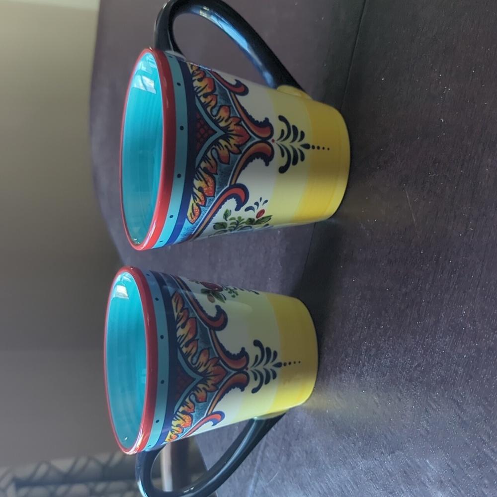 COPY - Euro Ceramica Zanzibar Coffee Mugs NWOT